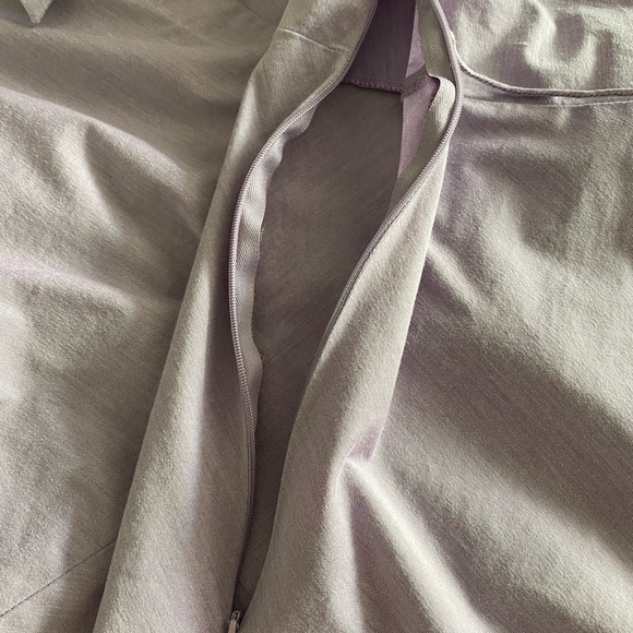 Duo Maternity Stretch Top Blouse Large Lavender Office Casual - Picture 8 of 9